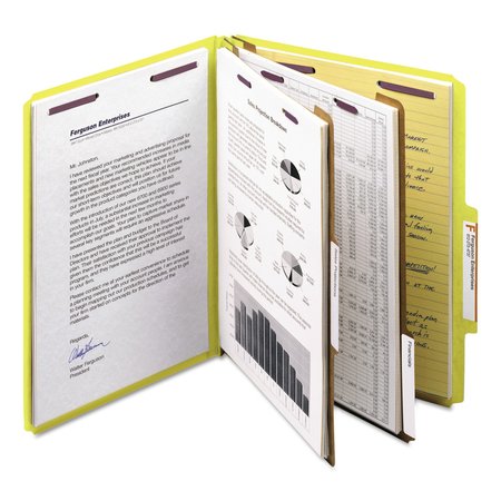 Smead Pressboard Folder, Yellow, PK10 14034